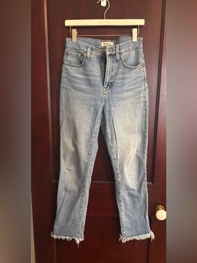 Madewell Women’s Perfect Vintage Jean with Fringe Edge (size 26)